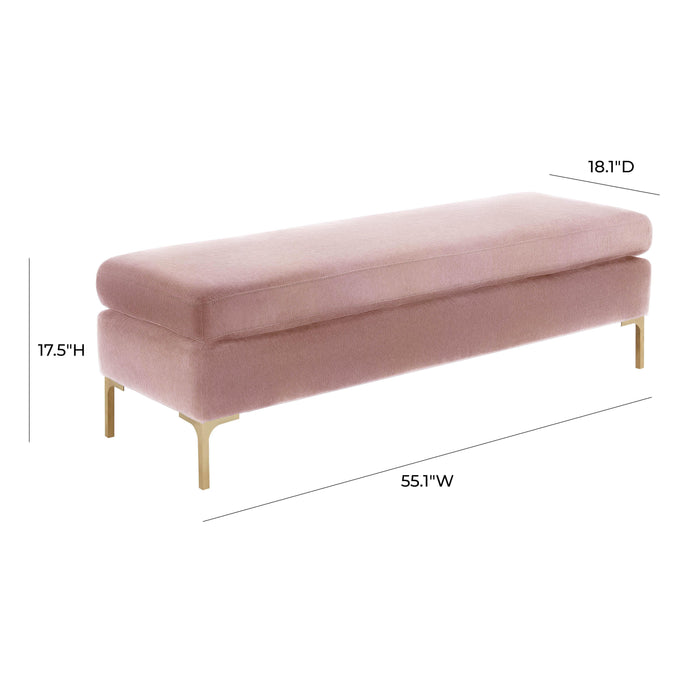 Delilah - Textured Velvet Bench