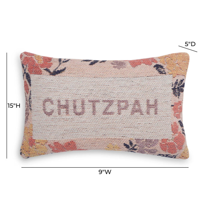 Chutzpah - Woven Pillow - Jacquard