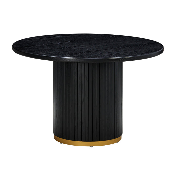 Chelsea Black Oak Round Dining Table