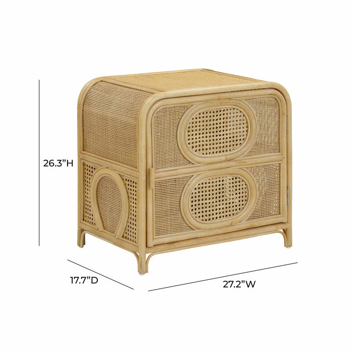 Tina Natural Rattan Nightstand