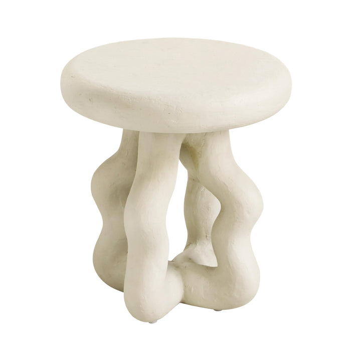 Maddie Cream Textured Side Table