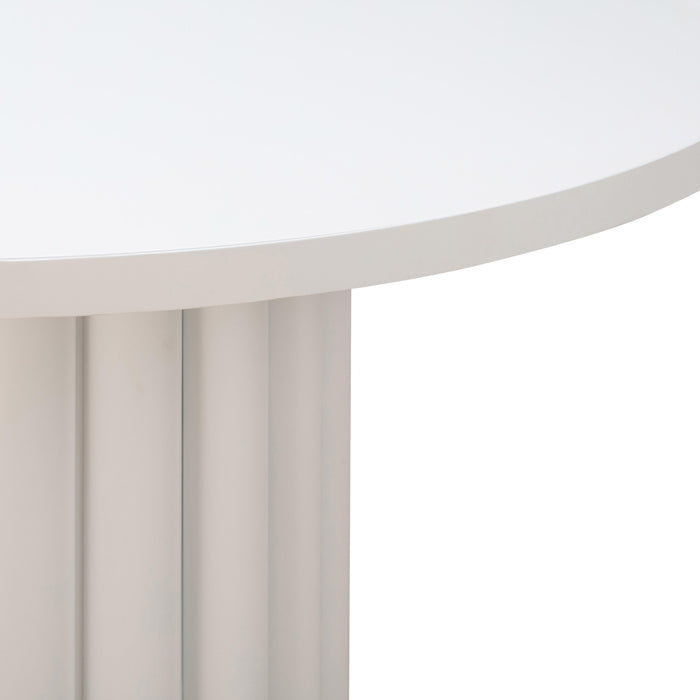 Kali - 55" Round Dining Table - White