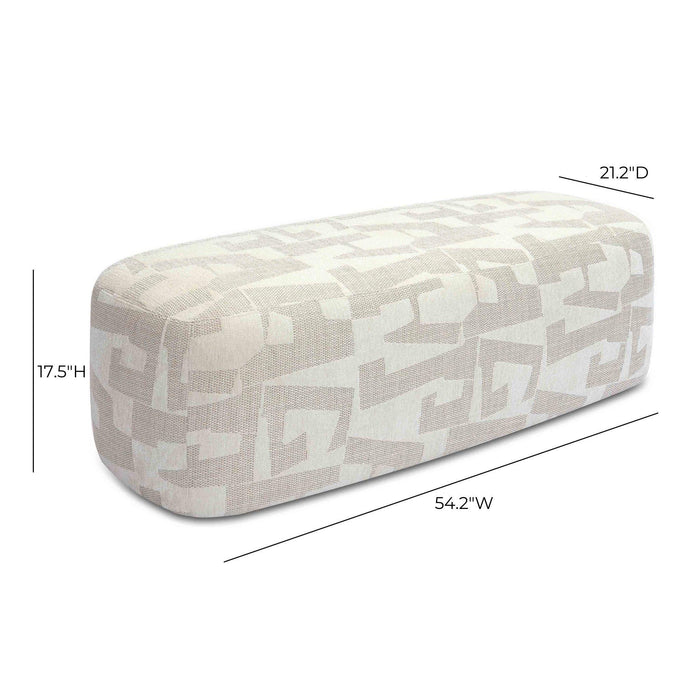 Graceland - Jacquard Bench - Cream