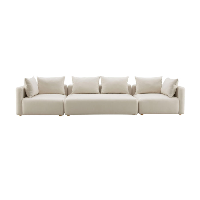 Hangover Cream Performance Linen 145" Long Sofa