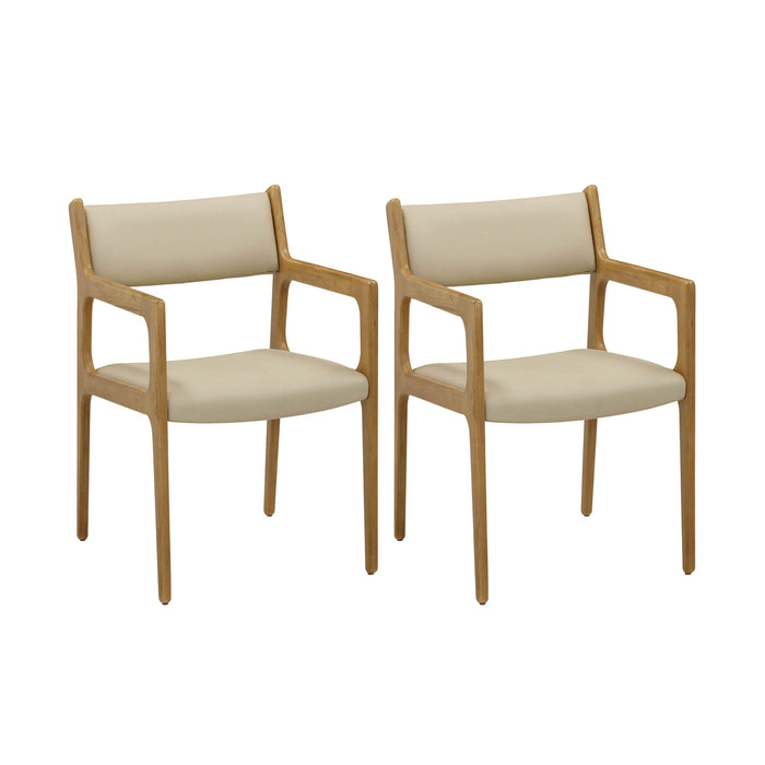 Ari Cream Performance Vegan Leather Dining Chair - Set of 2