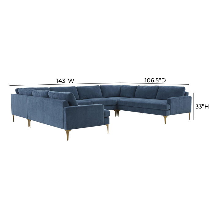 Serena - Velvet U-Sectional