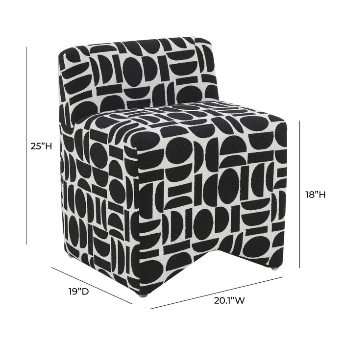 Pippa - Geometric Jacquard Weave Stool