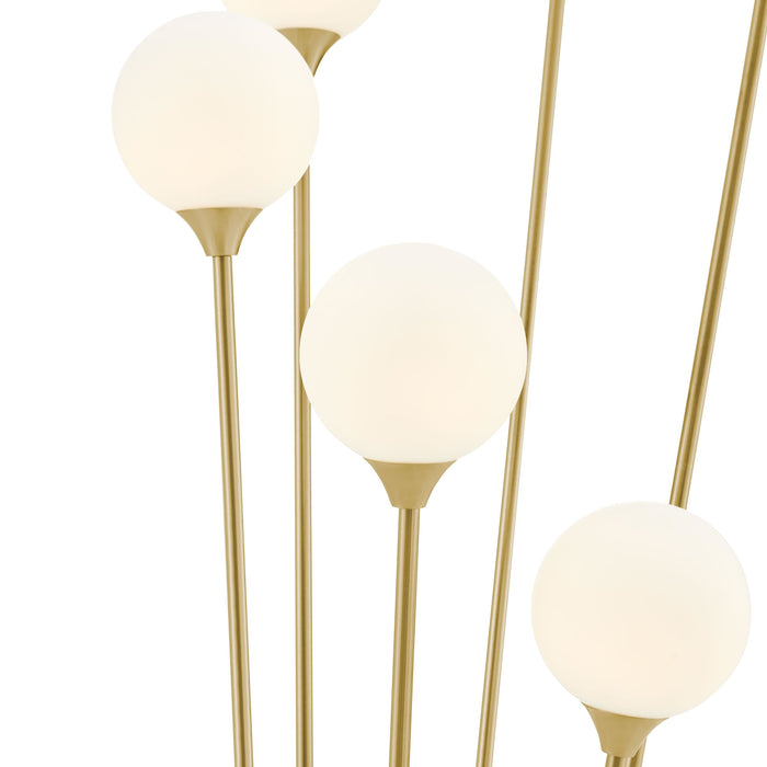 Anechdoche  6 Lights Gold and White Floor Lamp