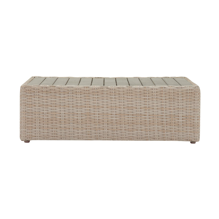 Cali - Wicker Outdoor Ottoman - Natural