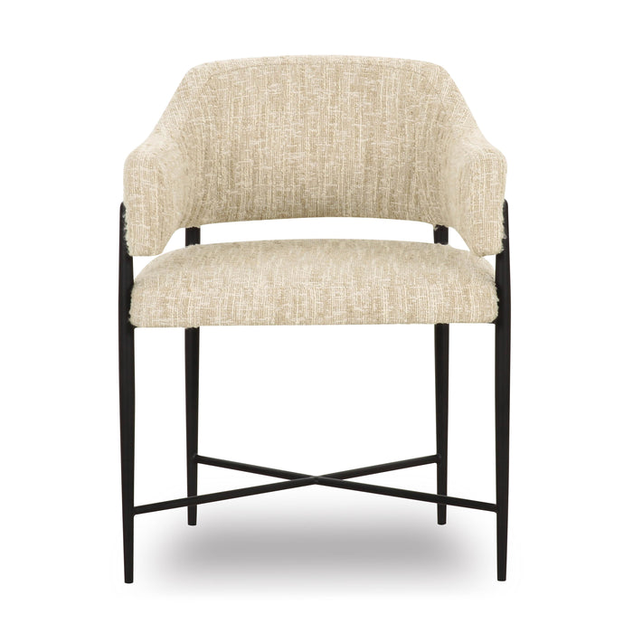 Sezanne Cream Textured Performance Boucle Dining Chair