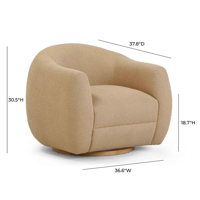 Judy - Boucle Swivel Chair