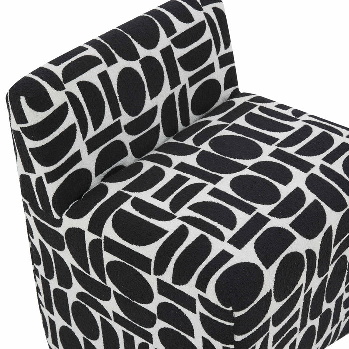 Pippa - Geometric Jacquard Weave Stool