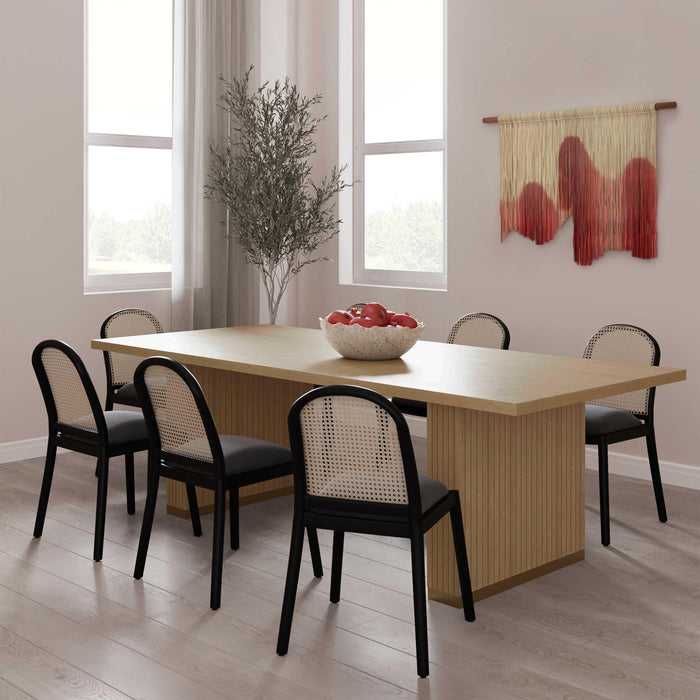 Chelsea Natural Oak Wood Rectangular Dining Table