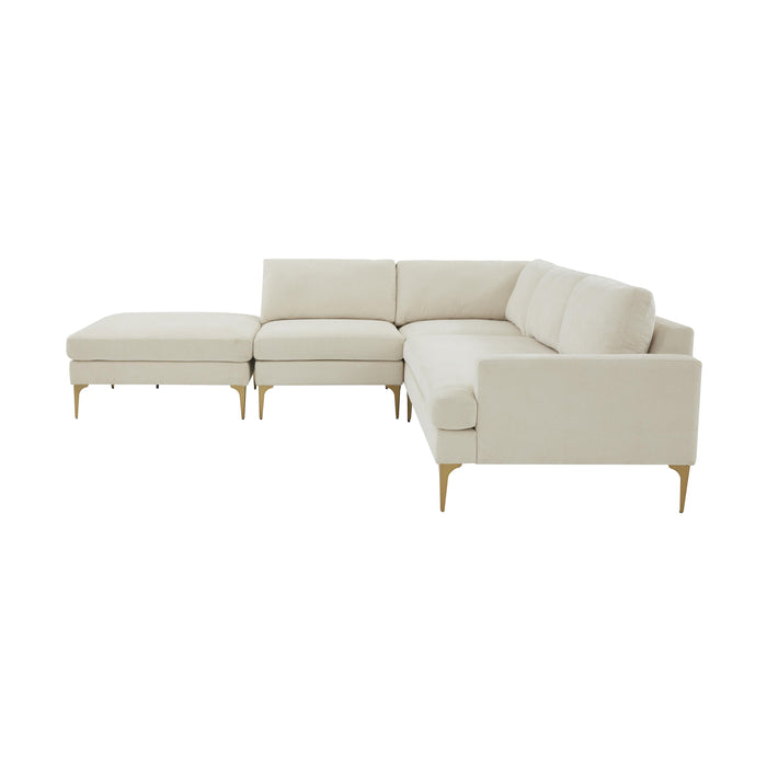 Serena - Velvet Large Chaise Sectional