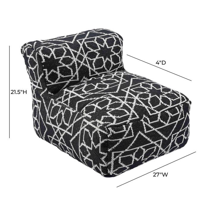 Chiara - Outdoor Accent Pouf - Black