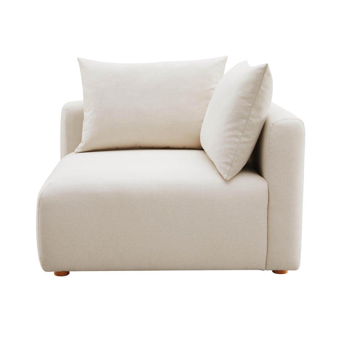 Hangover Cream Performance Linen Modular Corner Chair