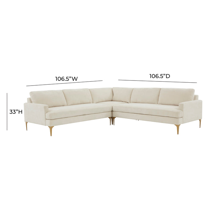 Serena - Velvet L-Sectional