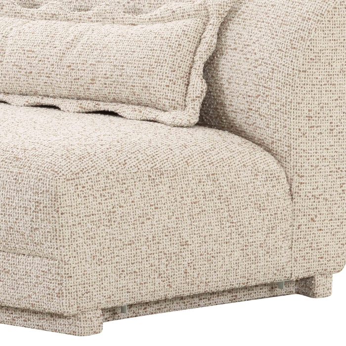 Marion - Textured Boucle Armless Loveseat - Two-Tone