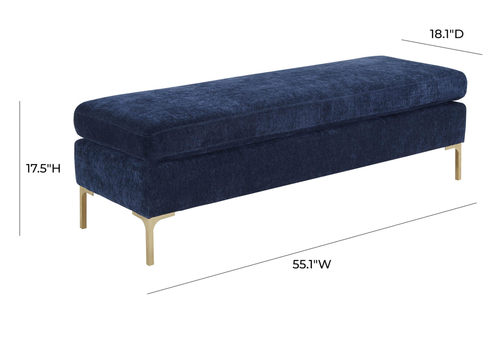 Delilah - Textured Velvet Bench