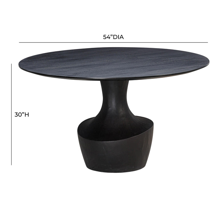 Gevra Black Acacia & Faux Plaster Dining Table