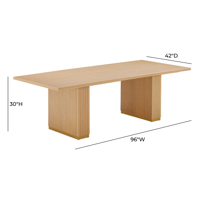 Chelsea Natural Oak Wood Rectangular Dining Table