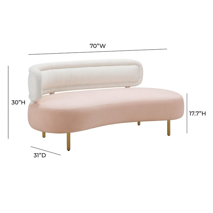 Tischa - Boucle Velvet Sofa