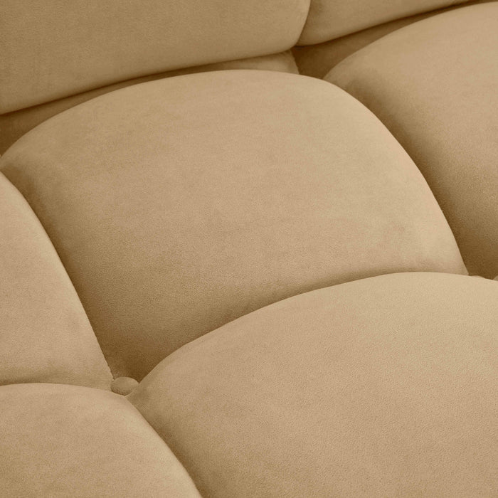 Calliope Cafe Au Lait Performance Velvet Modular Loveseat