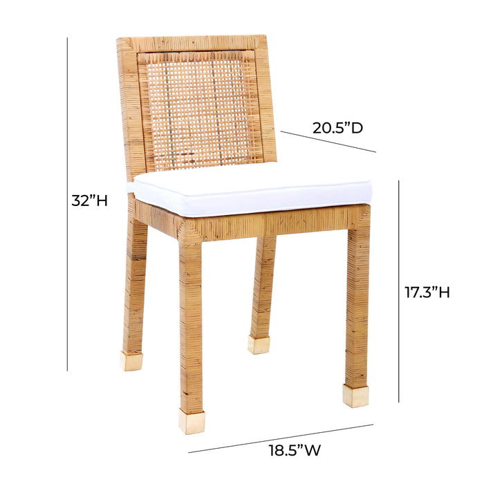 Amara Rattan Performance Fabric Dining Chair