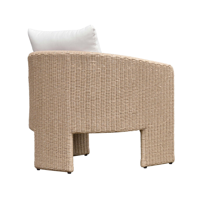 Alexa Cream Performance Fabric Outdoor Armchair