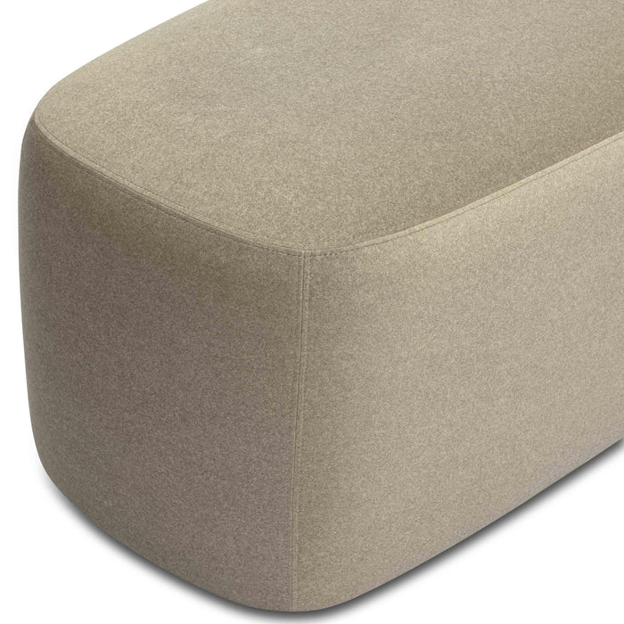 Graceland - Faux Mohair Bench - Taupe