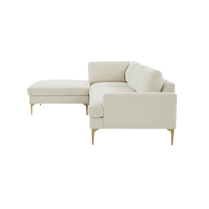 Serena - Velvet Chaise Sectional