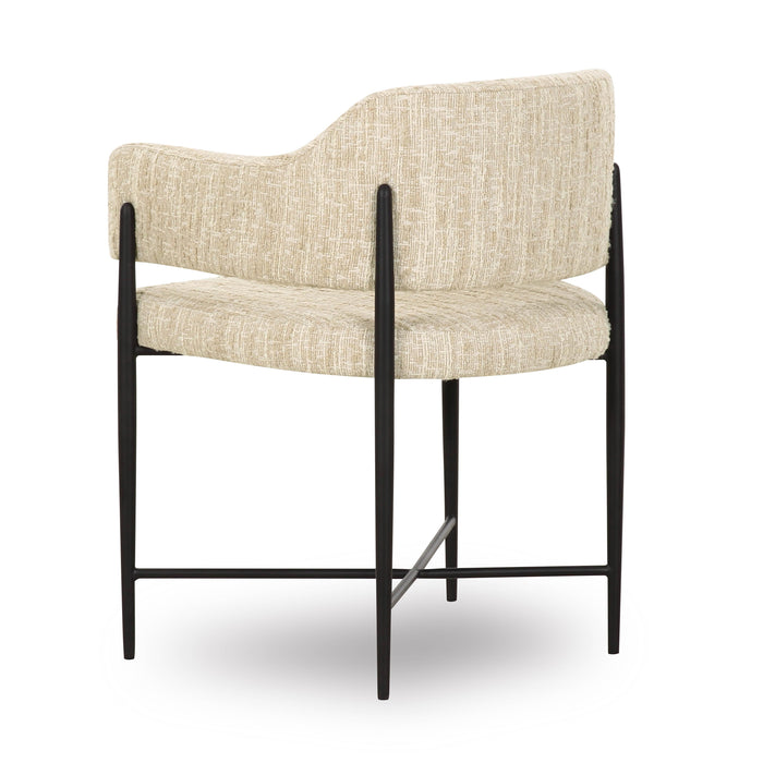 Sezanne Cream Textured Performance Boucle Dining Chair