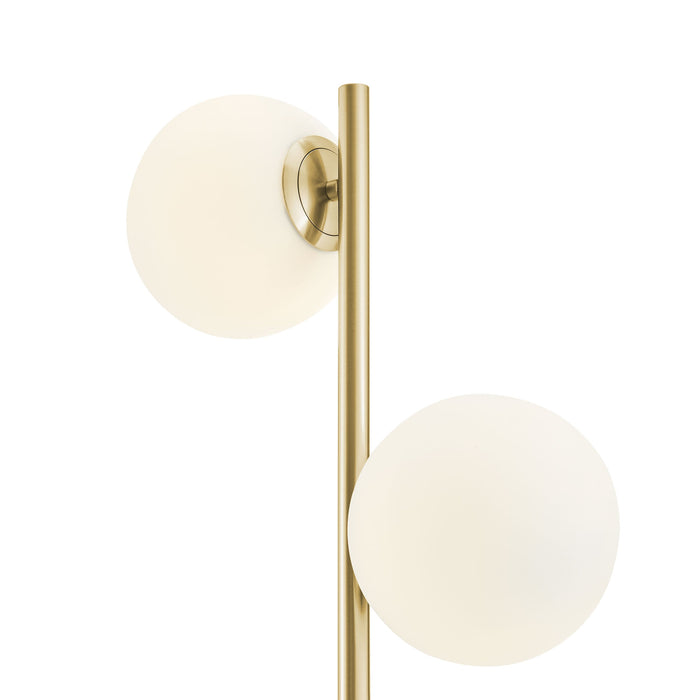 Anechdoche 2 Lights Gold and White Floor Lamp