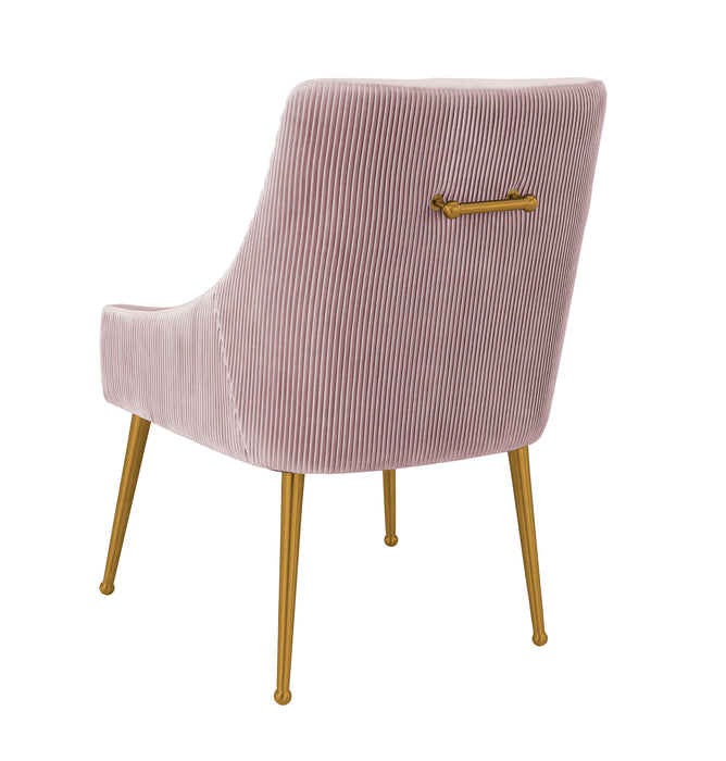 Beatrix Pleated Mauve Velvet Side Chair