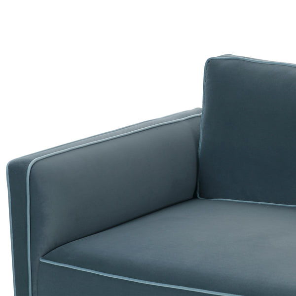 Willow Misty Blue Modular Loveseat