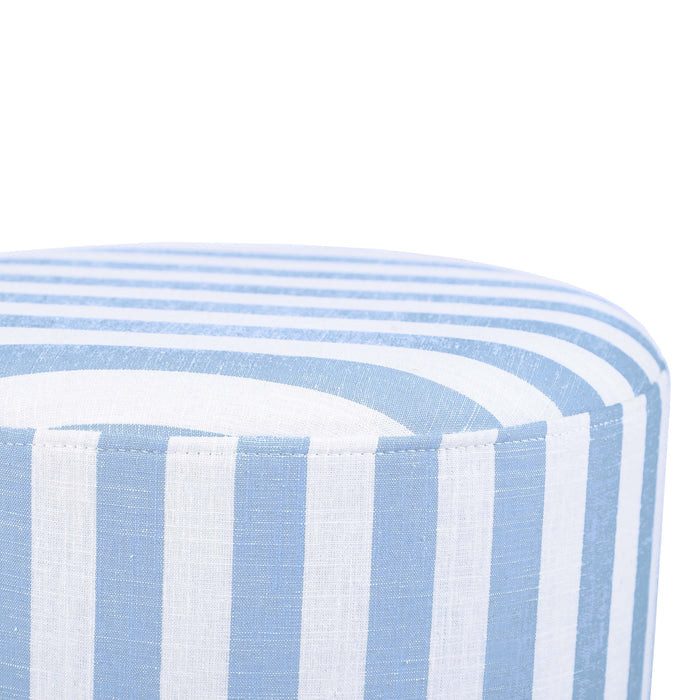 Dex - Striped Linen Ottoman