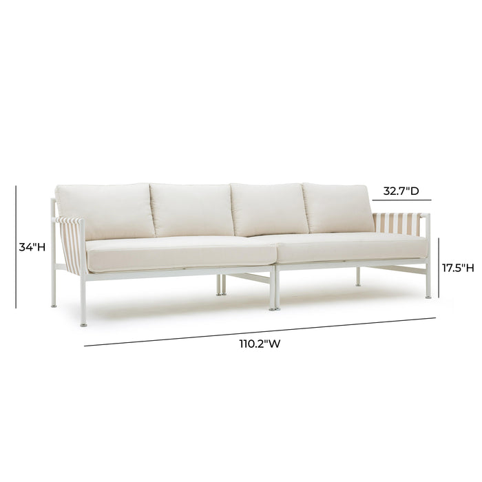 Dunes Cream Outdoor 110" Sofa