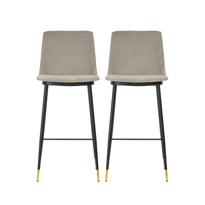 Evora - Velvet Counter Stool (Set of 2)