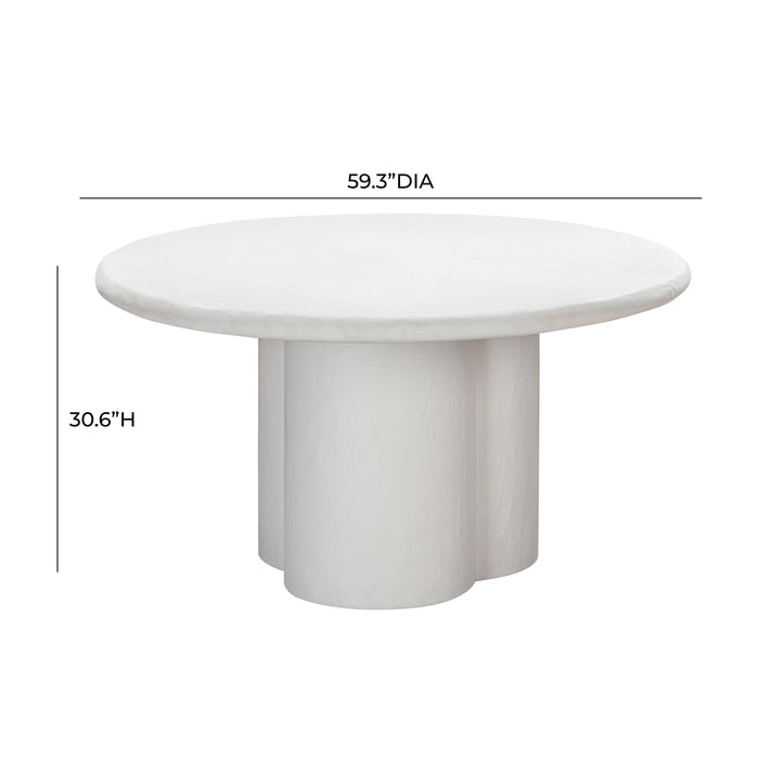 Elika - Faux Plaster Round Dining Table