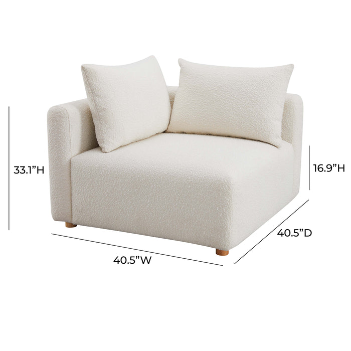 Hangover Cream Boucle Modular Corner Chair