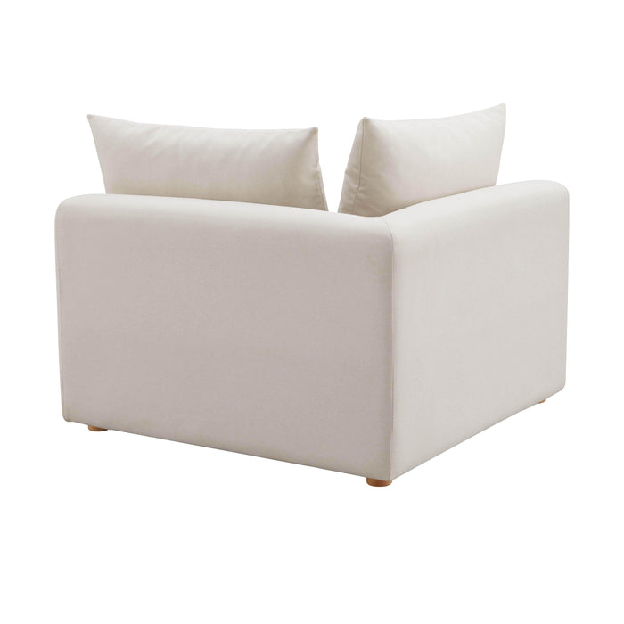 Hangover Cream Performance Linen Modular Corner Chair