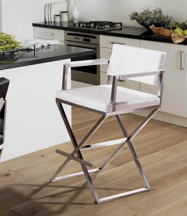 Director - Stainless Steel Counter Stool