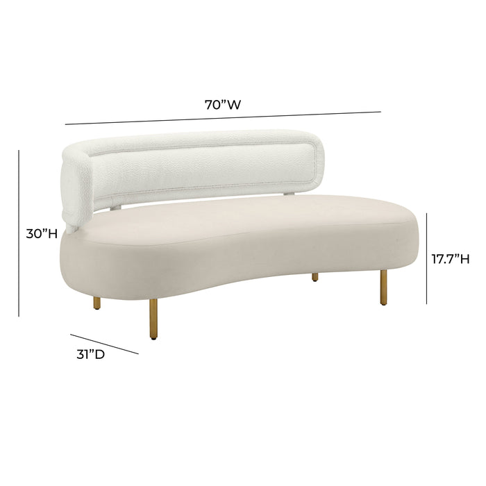 Tischa - Boucle Velvet Sofa