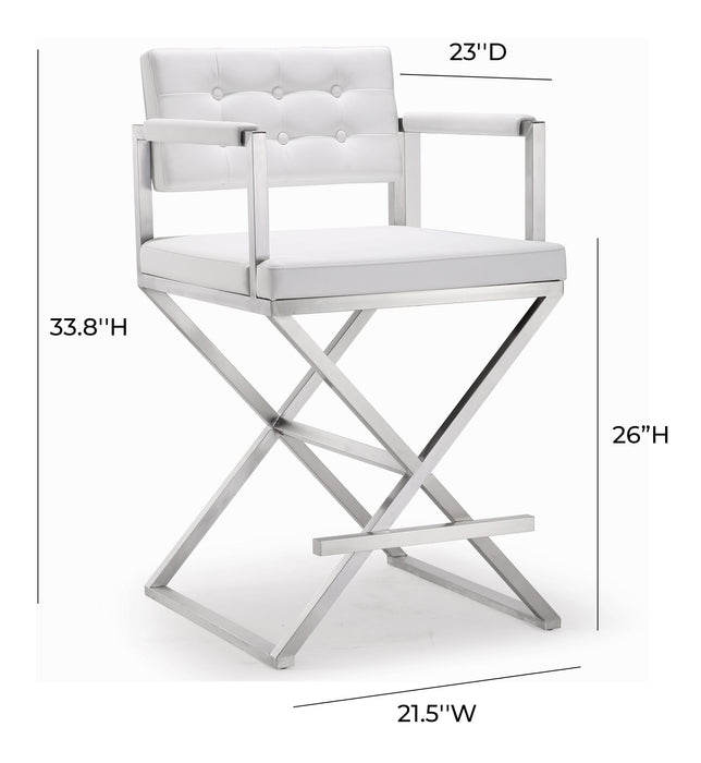 Director - Stainless Steel Counter Stool