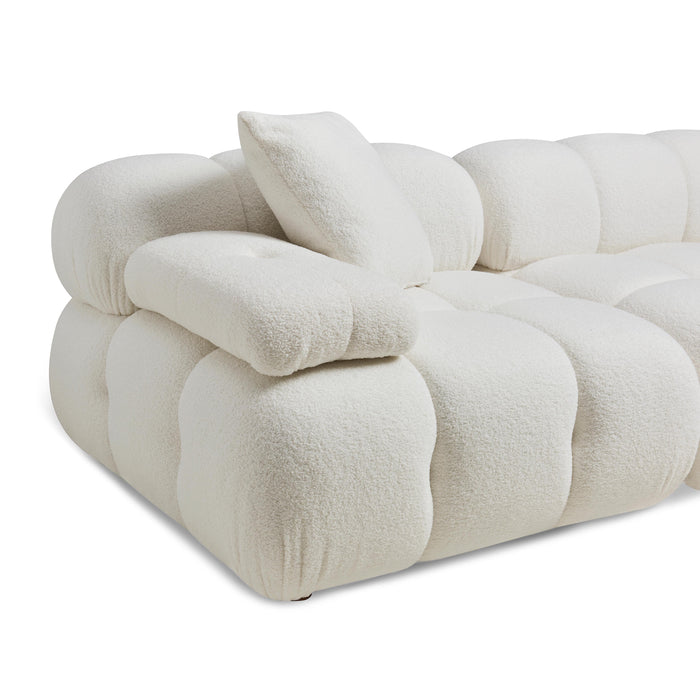 Calliope Cream Vegan Shearling Modular Sofa