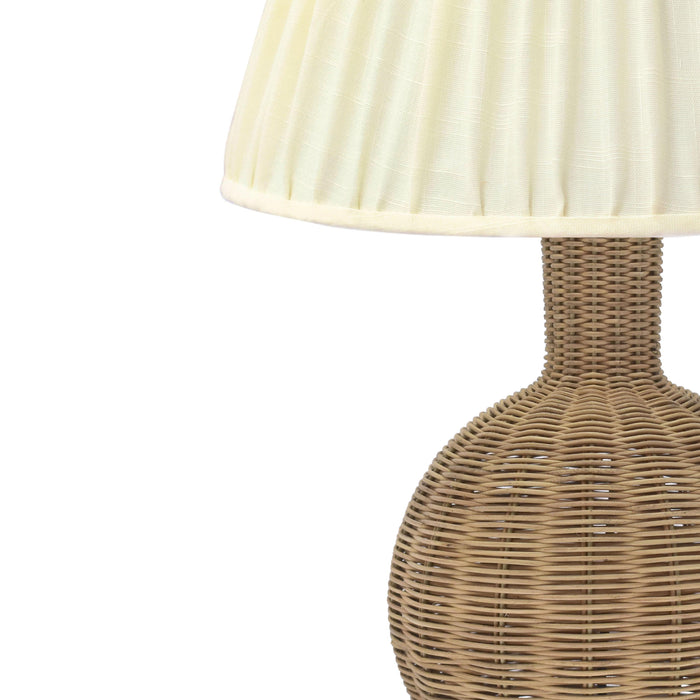 Pallora - Rattan Table Lamp - Cream & Natural