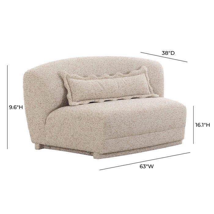 Marion - Textured Boucle Armless Loveseat - Two-Tone