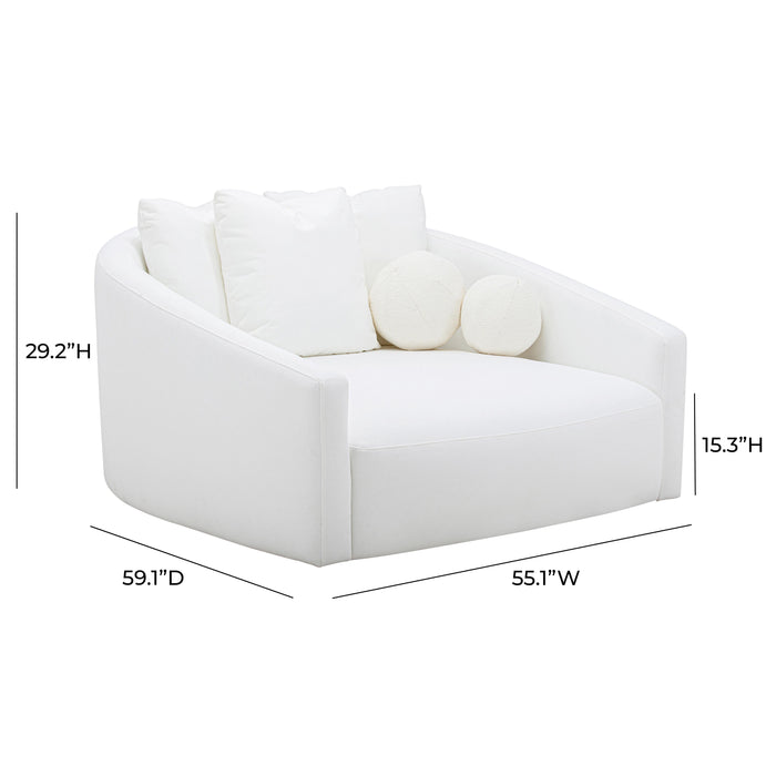 Hanim Cream Linen Daybed