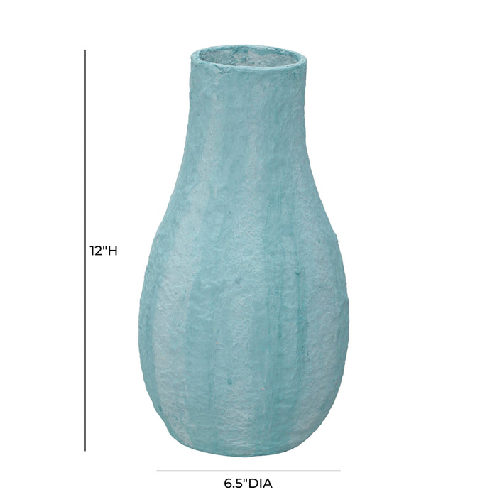 Cotton Mache - Blue Vase - Cloudy