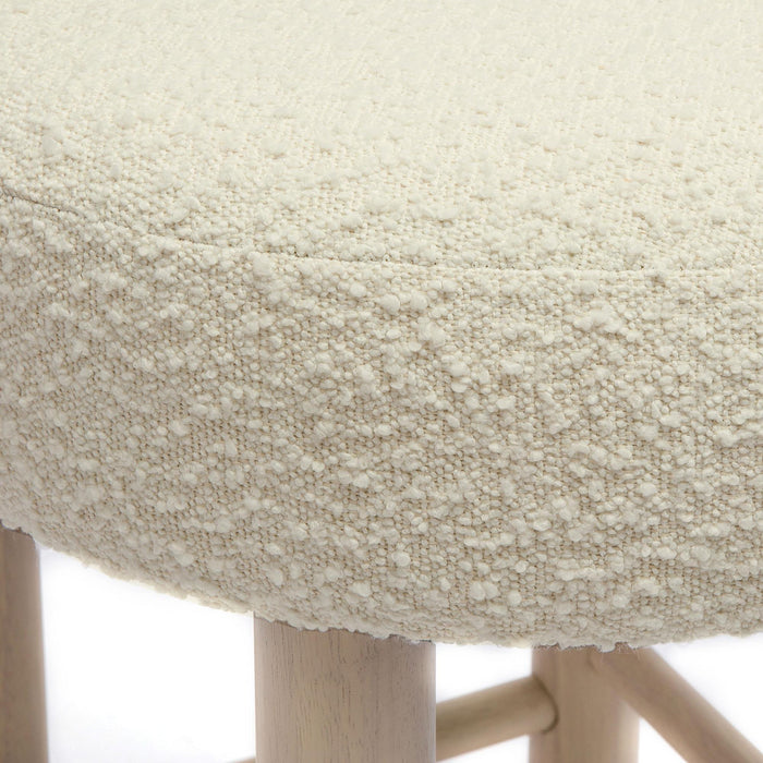 Carmel - Boucle and Solid Wood Counter Stool